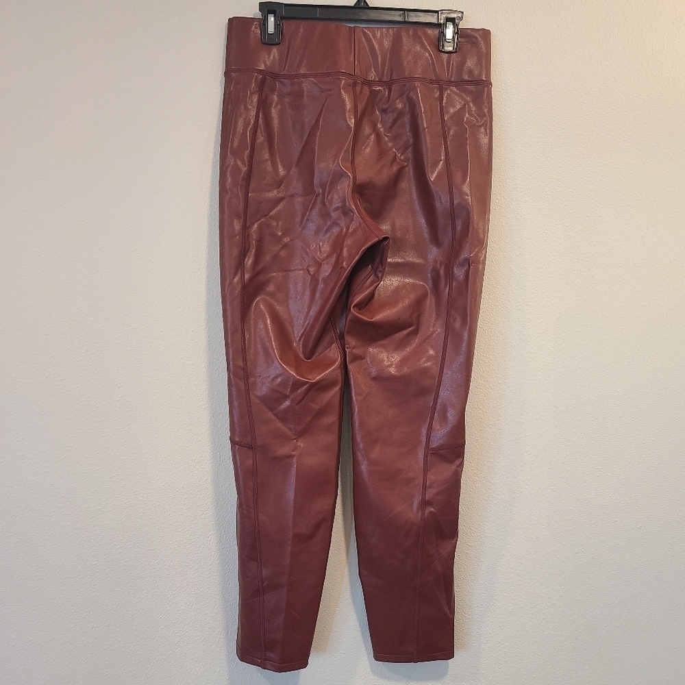 A.L.C. Emile Faux Leather Zip Ankle Claret Leggings -NWT - Picture 5 of 7